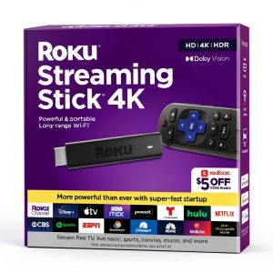 Roku Streaming Stick 4K Device Voice Remote TV Controls-0