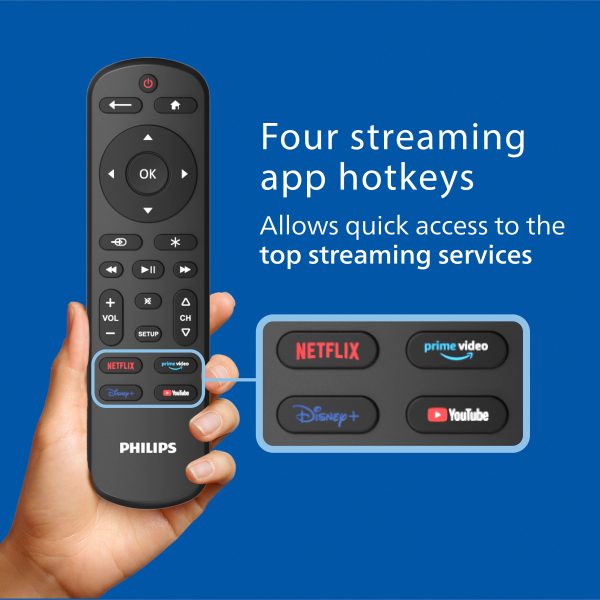 Philips OneTouch Streaming Remote Backlit TV Replacement-4