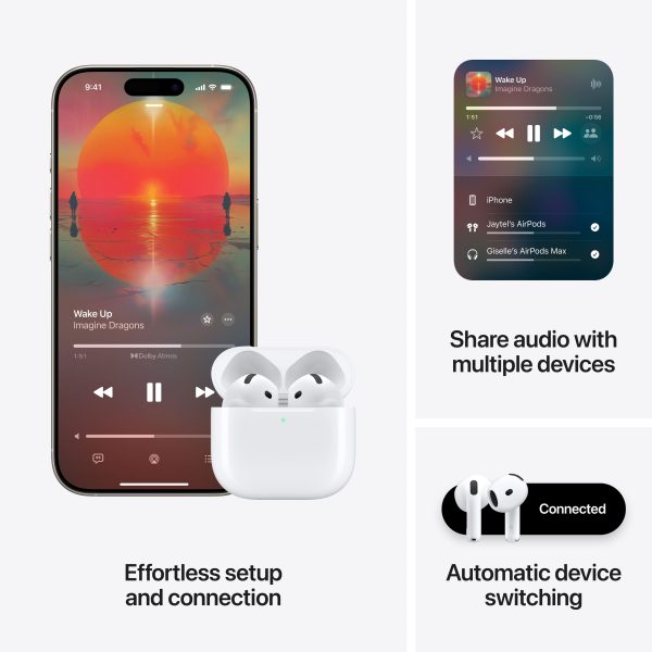 Apple AirPods 4 Wireless Earbuds Personalized Spatial Audio-6