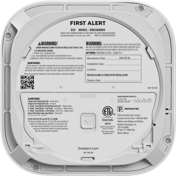 First Alert Battery Smart Smoke Alarm with Voice Alerts-3