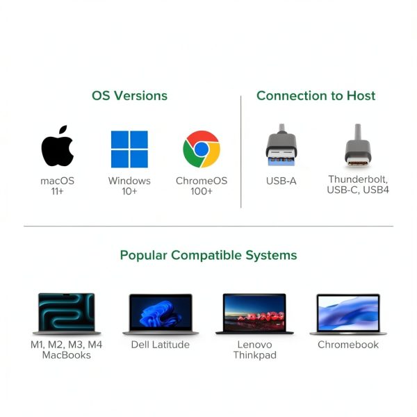 Plugable UD-6950Z USB 3.0 Dual 4K Docking Station, 6 USB Ports-5