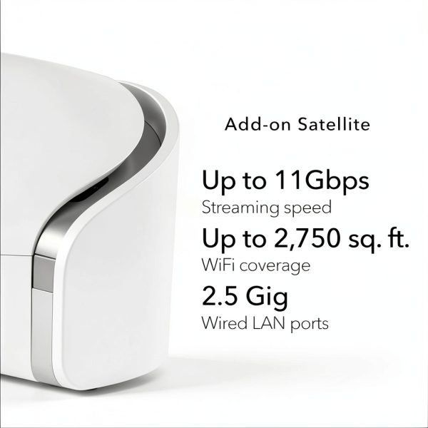 NETGEAR Orbi 770 Series BE11000 Tri-Band Mesh WiFi 7 Satellite White-1