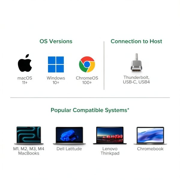 Plugable Triple Display USB‑C Dock 13‑Port 100W Power-4