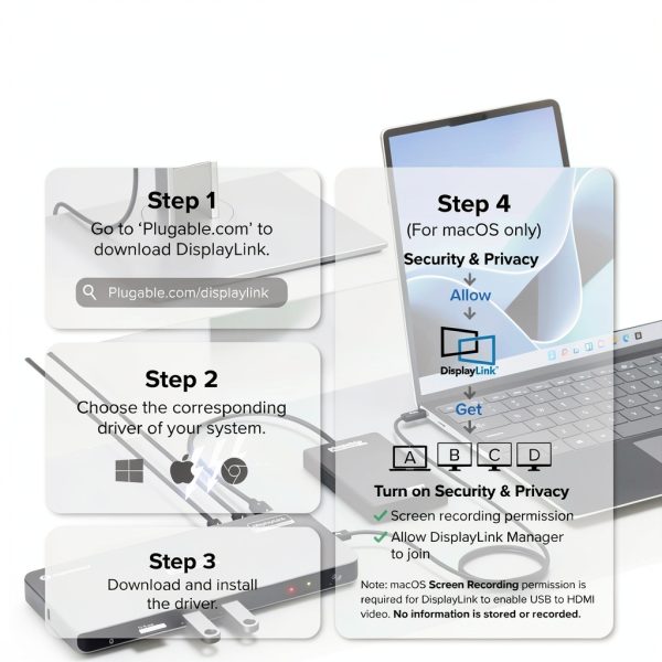 Plugable Triple Display USB‑C Dock 13‑Port 100W Power-7