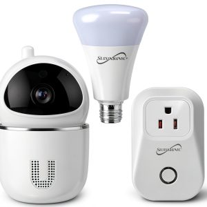 SmartHome WiFi 3‑Piece Starter Kit HD Camera Plug Bulb Remote & Music-0
