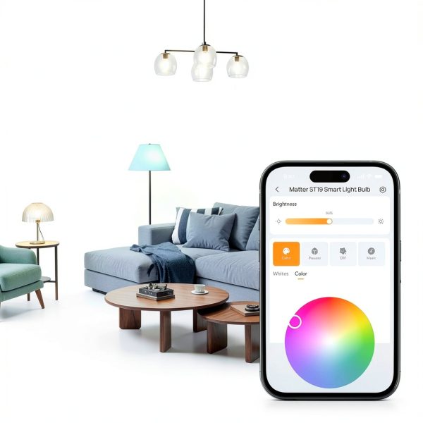Linkind ST19 Smart LED Bulb Matter Compatible Vintage Edison 16M Color-3